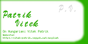 patrik vitek business card